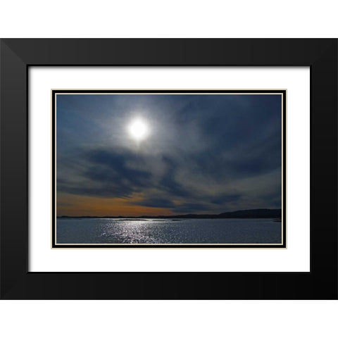 Canada, Ontario Storm front on Georgian Bay Black Modern Wood Framed Art Print with Double Matting by Grandmaison, Mike