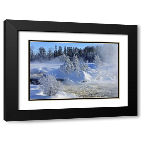 Canada, Ontario, Vermillion Bay Wabigoon River Black Modern Wood Framed Art Print with Double Matting by Grandmaison, Mike