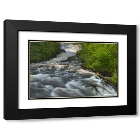 Canada, Ontario, Raleigh Falls in spring Black Modern Wood Framed Art Print with Double Matting by Grandmaison, Mike