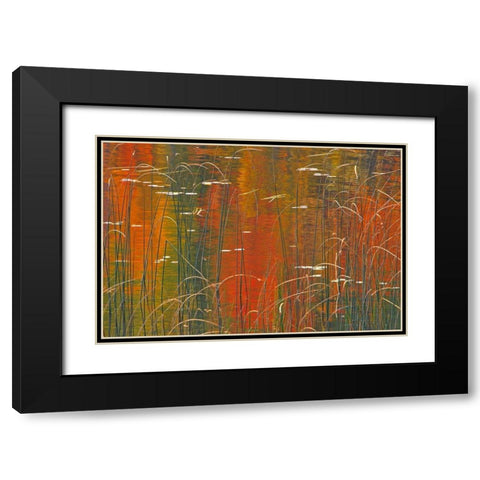 Canada-Ontario Reeds on Bunny Lake Black Modern Wood Framed Art Print with Double Matting by Jaynes Gallery