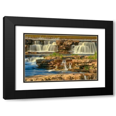 Canada-Ontario-Carleton Place Mississippi River waterfalls Black Modern Wood Framed Art Print with Double Matting by Jaynes Gallery