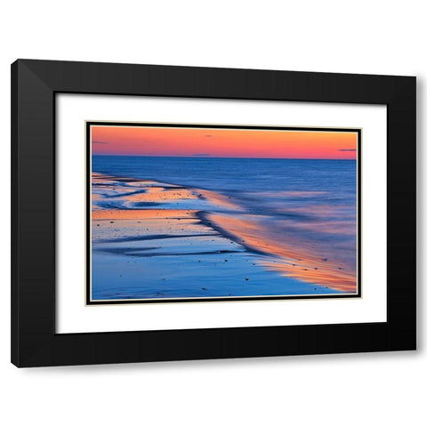 Canada-Prince Edward Island-Cable Head Shoreline along Gulf of St Lawrence at sunset Black Modern Wood Framed Art Print with Double Matting by Jaynes Gallery