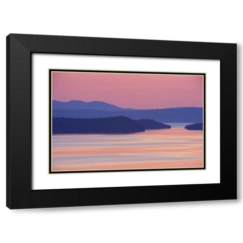 Canada, Ontario, Nipigon Bay in summer twilight Black Modern Wood Framed Art Print with Double Matting by Carlson, Mark