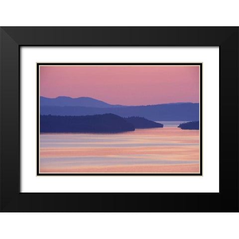 Canada, Ontario, Nipigon Bay in summer twilight Black Modern Wood Framed Art Print with Double Matting by Carlson, Mark