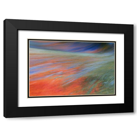 Canada, Quebec Autumn on the Riviere du Nord Black Modern Wood Framed Art Print with Double Matting by Delisle, Gilles