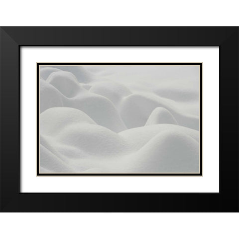 Canada, Quebec Shapes formed in fresh snow Black Modern Wood Framed Art Print with Double Matting by Delisle, Gilles