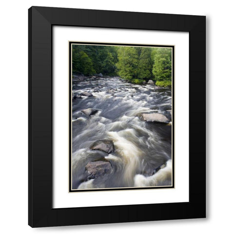 Canada, Mont-Rolland Riviere du Nord rapids Black Modern Wood Framed Art Print with Double Matting by Delisle, Gilles