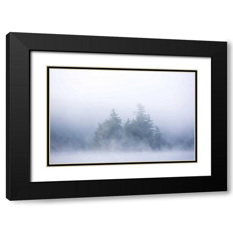 Canada, Quebec, Sunset on Lake Long Pond Black Modern Wood Framed Art Print with Double Matting by Delisle, Gilles