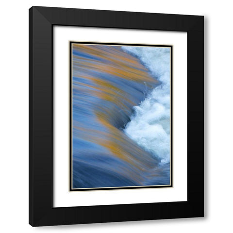 Canada, Quebec Autumn along Riviere du Nord Black Modern Wood Framed Art Print with Double Matting by Delisle, Gilles
