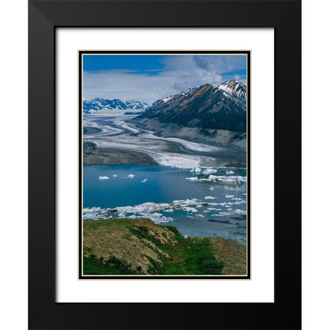Camping near Lowell Lake-Alsek River-Kluane National Park-Yukon-Canada Black Modern Wood Framed Art Print with Double Matting by Garber, Howie