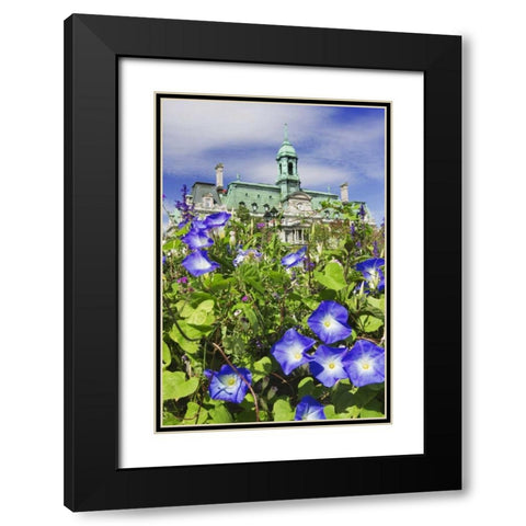 Canada, Quebec, Montreal City Hall building Black Modern Wood Framed Art Print with Double Matting by Flaherty, Dennis