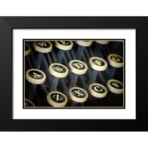 WA, Seabeck Remington Standard typewriter keys Black Modern Wood Framed Art Print with Double Matting by Paulson, Don