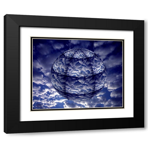 Concept of 3D Earth climate Black Modern Wood Framed Art Print with Double Matting by Zuckerman, Jim