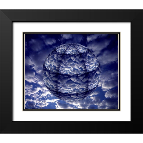Concept of 3D Earth climate Black Modern Wood Framed Art Print with Double Matting by Zuckerman, Jim