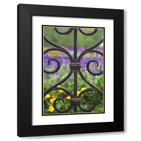 Austria, Salzburg Mirabell Palace garden Black Modern Wood Framed Art Print with Double Matting by Flaherty, Dennis