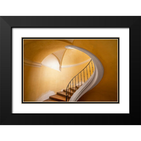 Czech Republic-Prague-Kutna Hora-Stairwell in Monastery Church of Assumption of Our Lady at Sedlec Black Modern Wood Framed Art Print with Double Matting by Jaynes Gallery