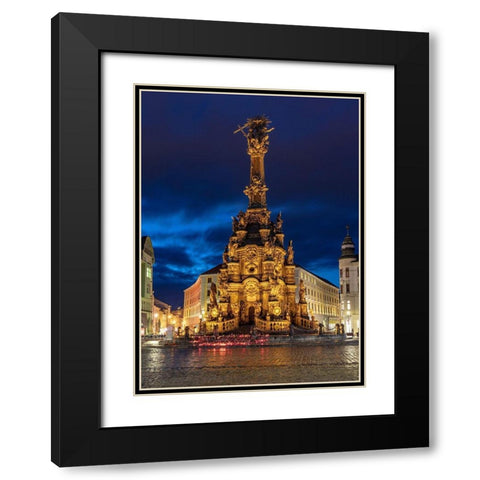 Pillar of the Holy Trinity in the Upper Town Square in Olomouc-Czech Republic Black Modern Wood Framed Art Print with Double Matting by Haney, Chuck