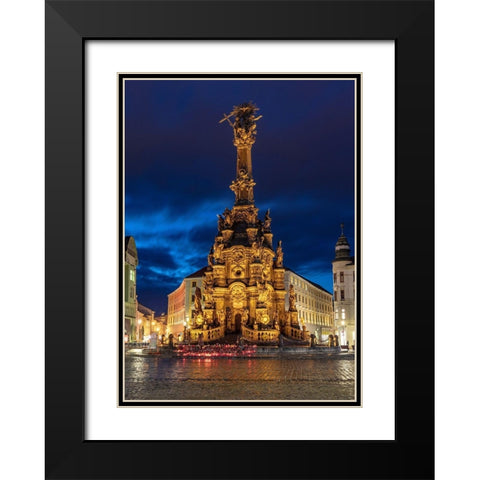 Pillar of the Holy Trinity in the Upper Town Square in Olomouc-Czech Republic Black Modern Wood Framed Art Print with Double Matting by Haney, Chuck