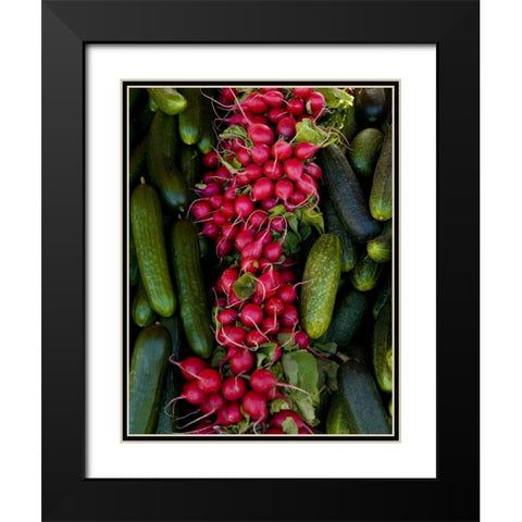 Finland, Helsinki Produce at an outdoor market Black Modern Wood Framed Art Print with Double Matting by Ross, Nancy ,  Steve