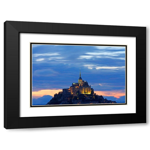 Mont St Michel-Dusk-Normandy-France Black Modern Wood Framed Art Print with Double Matting by Bartel, Alex