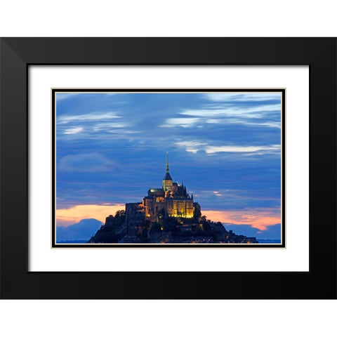 Mont St Michel-Dusk-Normandy-France Black Modern Wood Framed Art Print with Double Matting by Bartel, Alex