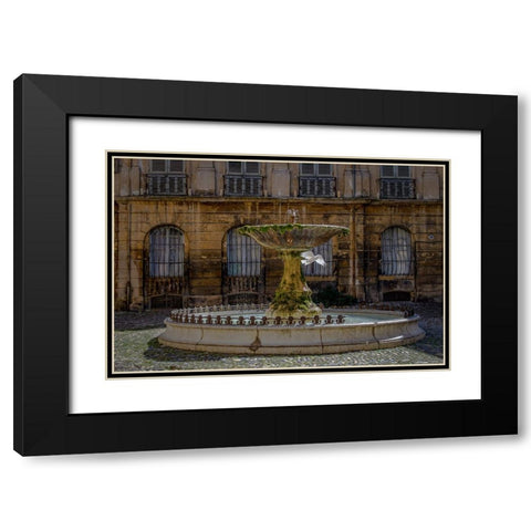 Aix en Provence Black Modern Wood Framed Art Print with Double Matting by Theodore, George and Marilu