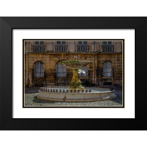 Aix en Provence Black Modern Wood Framed Art Print with Double Matting by Theodore, George and Marilu