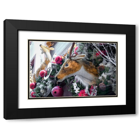 Strasbourg-France Christmas decoration Black Modern Wood Framed Art Print with Double Matting by McRoberts, Julien