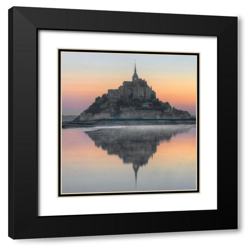 Mont Saint-Michel on the Normandy coast of France Black Modern Wood Framed Art Print with Double Matting by Steve Mohlenkamp