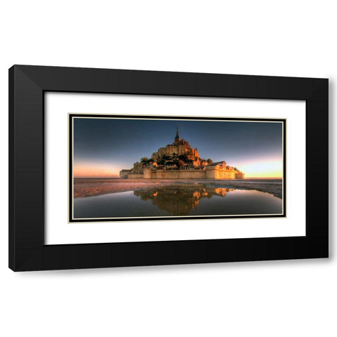 Mont Saint-Michel on the Normandy coast of France Black Modern Wood Framed Art Print with Double Matting by Steve Mohlenkamp