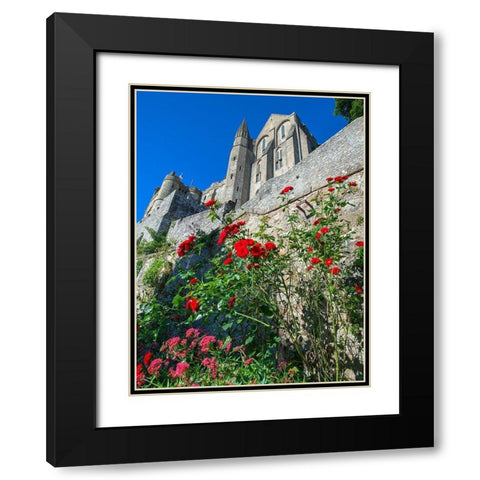 Mont Saint-Michel in Normandy France Black Modern Wood Framed Art Print with Double Matting by Steve Mohlenkamp