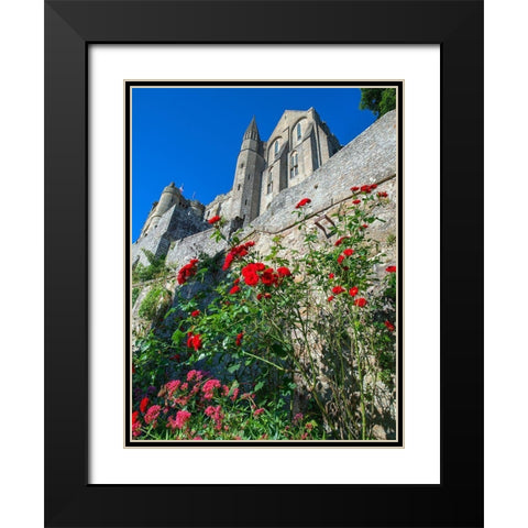Mont Saint-Michel in Normandy France Black Modern Wood Framed Art Print with Double Matting by Steve Mohlenkamp