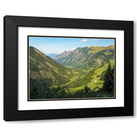 Valley Stillachtal near Oberstdorf in the Allgau-Germany-Bavaria Black Modern Wood Framed Art Print with Double Matting by Zwick, Martin