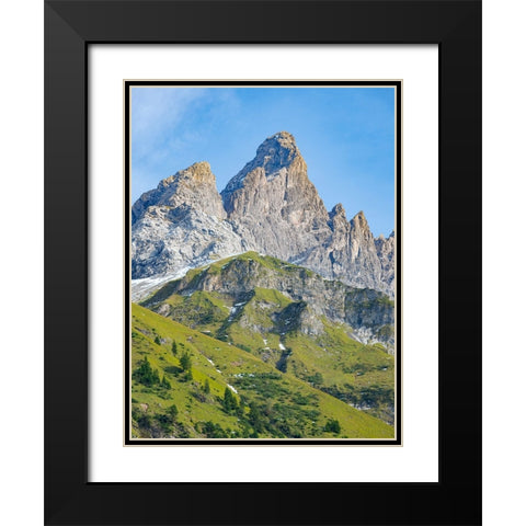 Mount Trettachspitze in the Allgau Alps-Germany-Bavaria Black Modern Wood Framed Art Print with Double Matting by Zwick, Martin