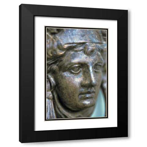 Greece, Patmos, Chora Head of the god Apollo Black Modern Wood Framed Art Print with Double Matting by Noble Gardner, Nancy