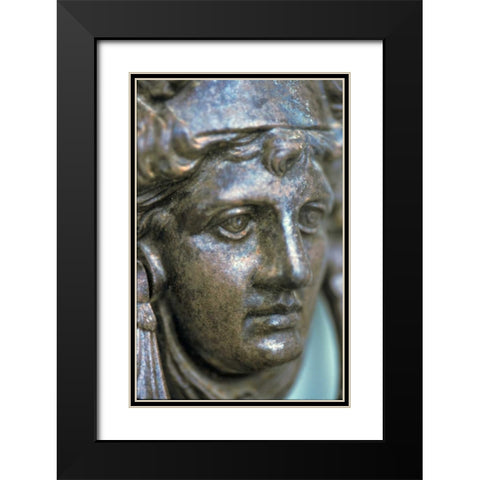 Greece, Patmos, Chora Head of the god Apollo Black Modern Wood Framed Art Print with Double Matting by Noble Gardner, Nancy