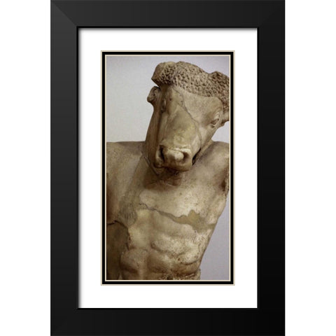 Greece, Athens Classical marble Minatour statue Black Modern Wood Framed Art Print with Double Matting by Noble Gardner, Nancy