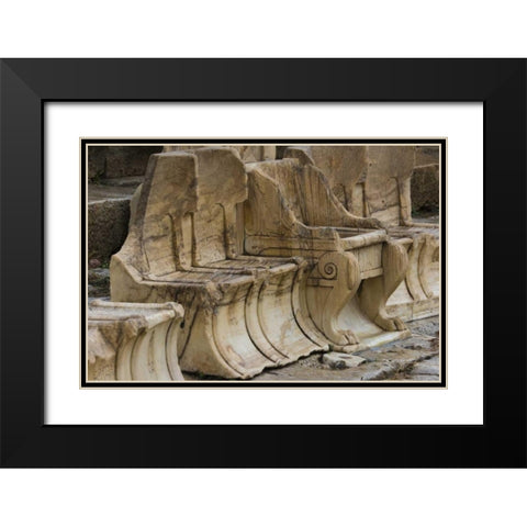 Greece, Athens, Acropolis Theater of Dionysos Black Modern Wood Framed Art Print with Double Matting by Young, Bill