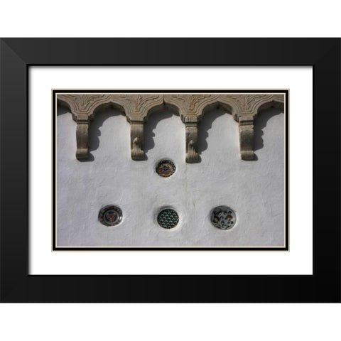 Greece, Sifnos, Apollonia Ottoman-style plates Black Modern Wood Framed Art Print with Double Matting by Noble Gardner, Nancy