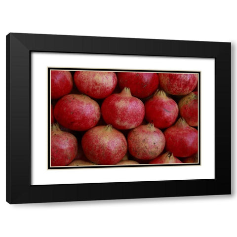 Greece, Athens Fresh pomegranates for sale Black Modern Wood Framed Art Print with Double Matting by Noble Gardner, Nancy