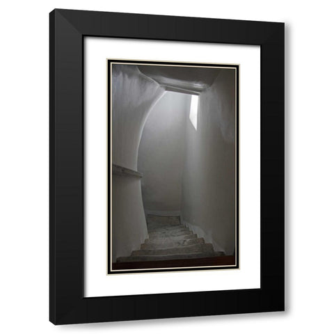 Greece, Amorgos Hall of Hozoviotissa Monastery Black Modern Wood Framed Art Print with Double Matting by Noble Gardner, Nancy