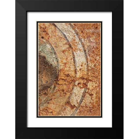 Greece-Philippi Details of painting at ancient ruins of Basilica  Black Modern Wood Framed Art Print with Double Matting by Jaynes Gallery