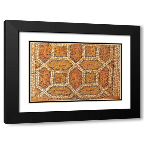 Greece-Philippi Mosaic floor in ancient city  Black Modern Wood Framed Art Print with Double Matting by Jaynes Gallery