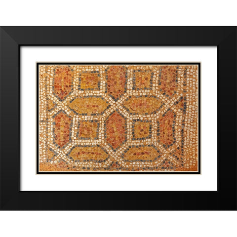 Greece-Philippi Mosaic floor in ancient city  Black Modern Wood Framed Art Print with Double Matting by Jaynes Gallery