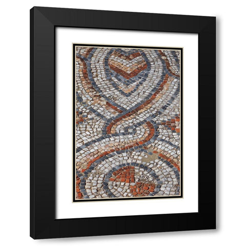 Turkey-Ephesus Roman mosaic floor in ancient city  Black Modern Wood Framed Art Print with Double Matting by Jaynes Gallery