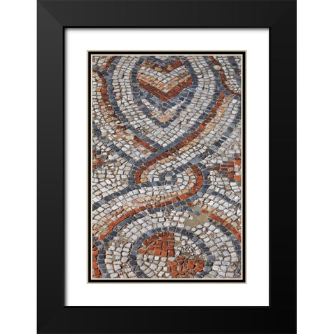 Turkey-Ephesus Roman mosaic floor in ancient city  Black Modern Wood Framed Art Print with Double Matting by Jaynes Gallery