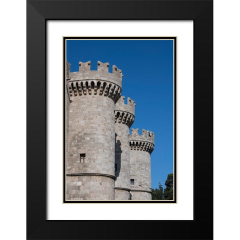 Greece-Rhodes Medieval Old Town (UNESCO) The Palace of the Grand Master Black Modern Wood Framed Art Print with Double Matting by Hopkins, Cindy Miller