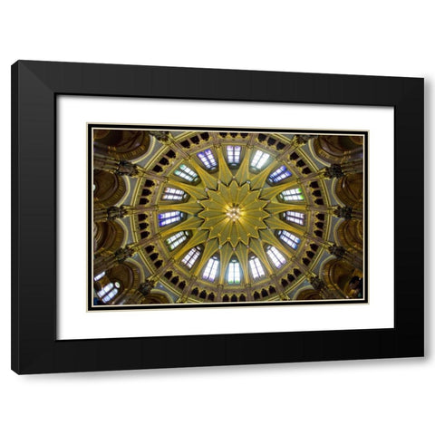 Hungary, Budapest Parliament Building interior Black Modern Wood Framed Art Print with Double Matting by Zuckerman, Jim