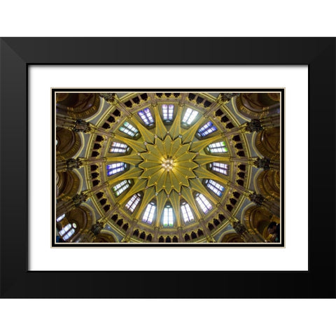 Hungary, Budapest Parliament Building interior Black Modern Wood Framed Art Print with Double Matting by Zuckerman, Jim
