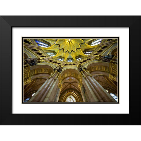 Hungary, Budapest Parliament Building interior Black Modern Wood Framed Art Print with Double Matting by Zuckerman, Jim